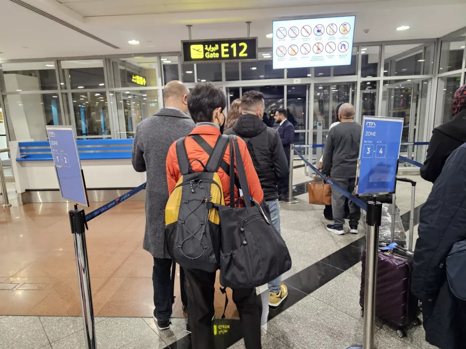 Ombordstigning efter zone