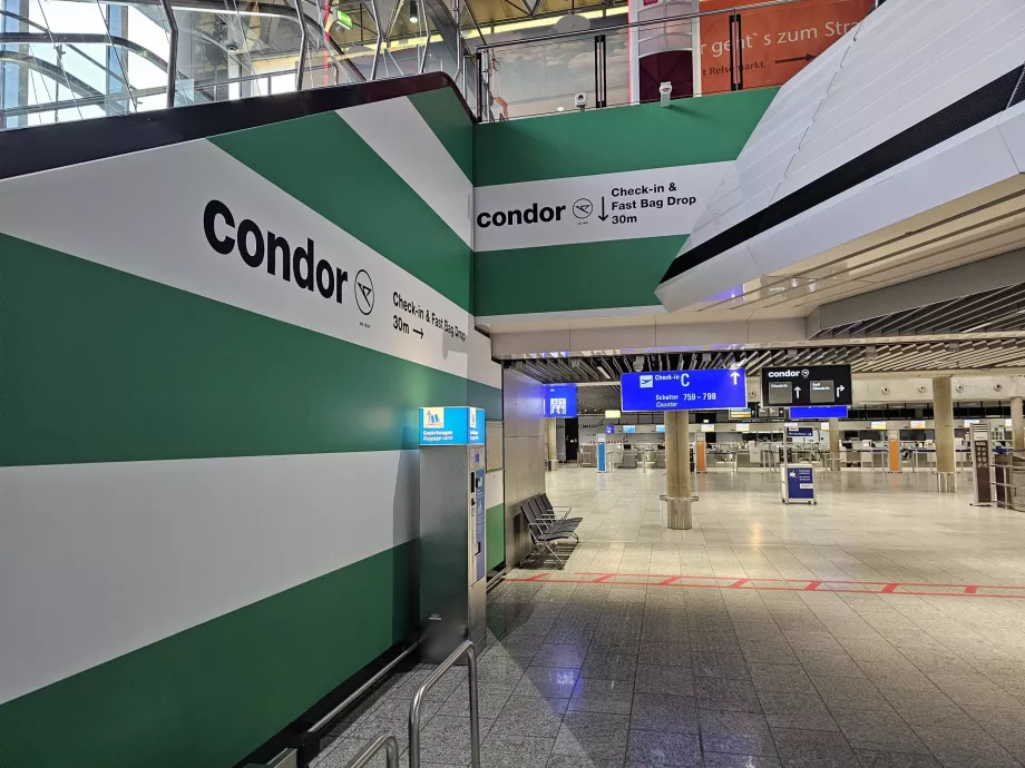 Check-in i Frankfurt lufthavn