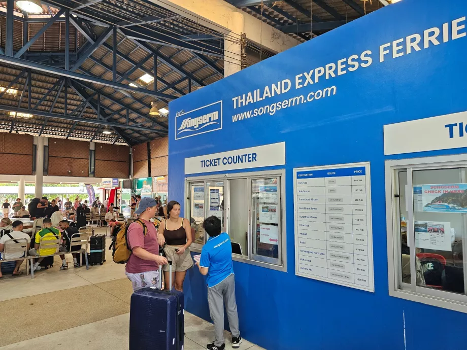 Thong Sala kaj, billetkontor