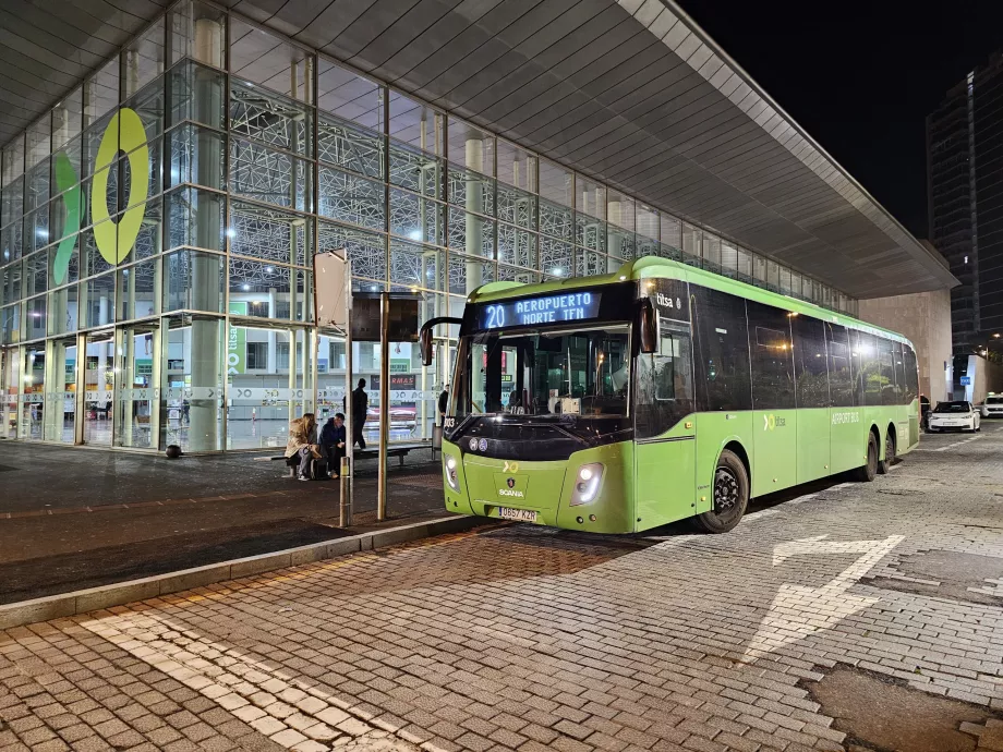 Linje 20-busstoppested i Santa Cruz
