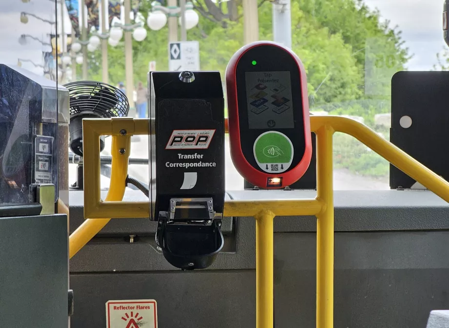 Billetvalidator på bussen