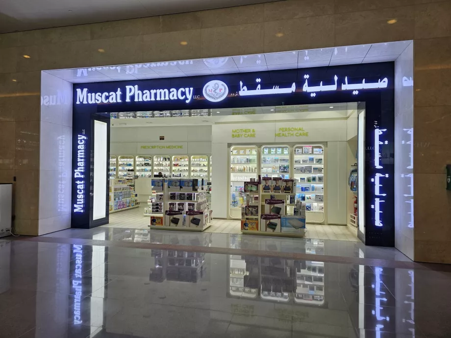 Apotek, afgange, offentligt område