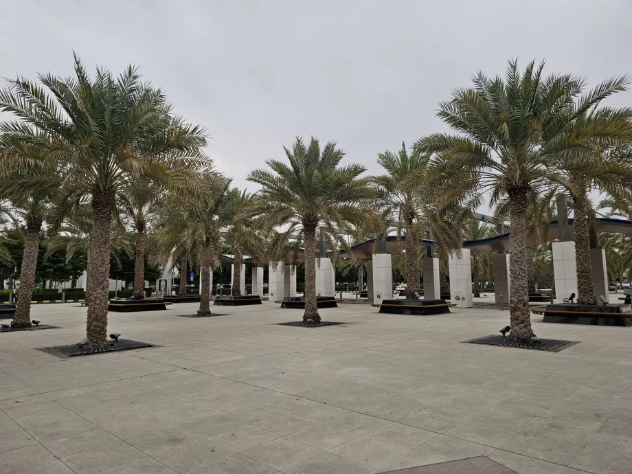 Parker foran lufthavnen