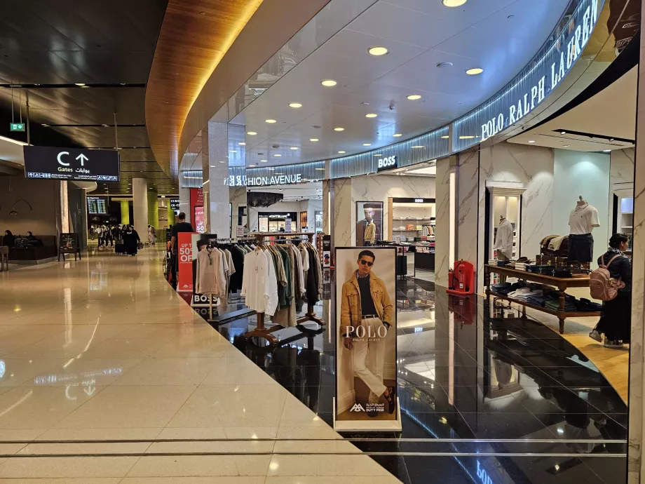 Modebutikker, transitområde