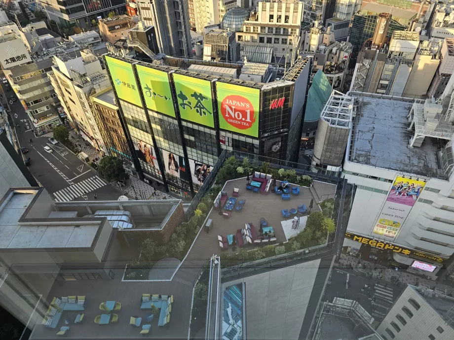 Udsigt over den udendørs terrasse på restaurant Gallery 11