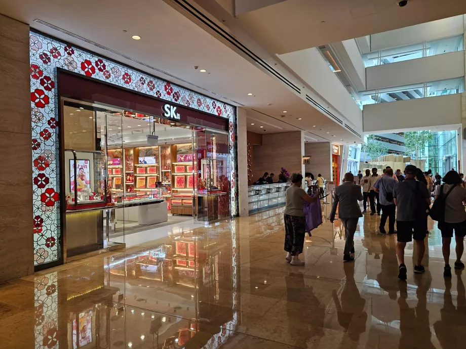 Butikker i hotellets lobby