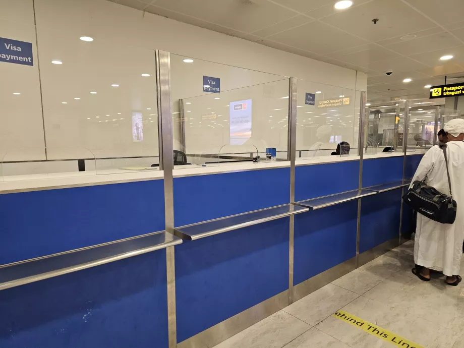 Barrierer for betaling af visum ved ankomsten