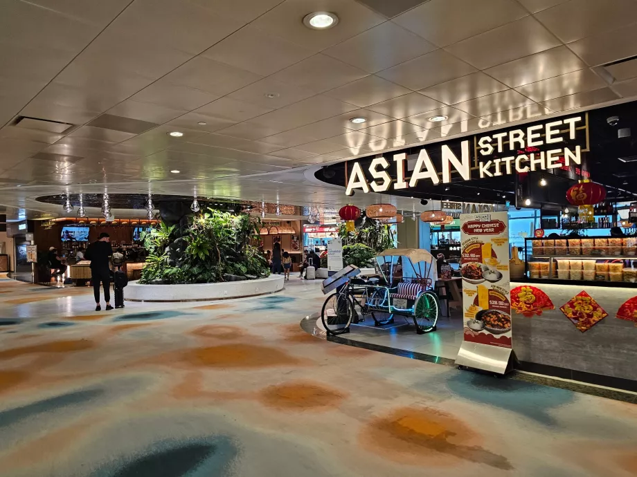 Restaurant, Terminal 2, transitområde