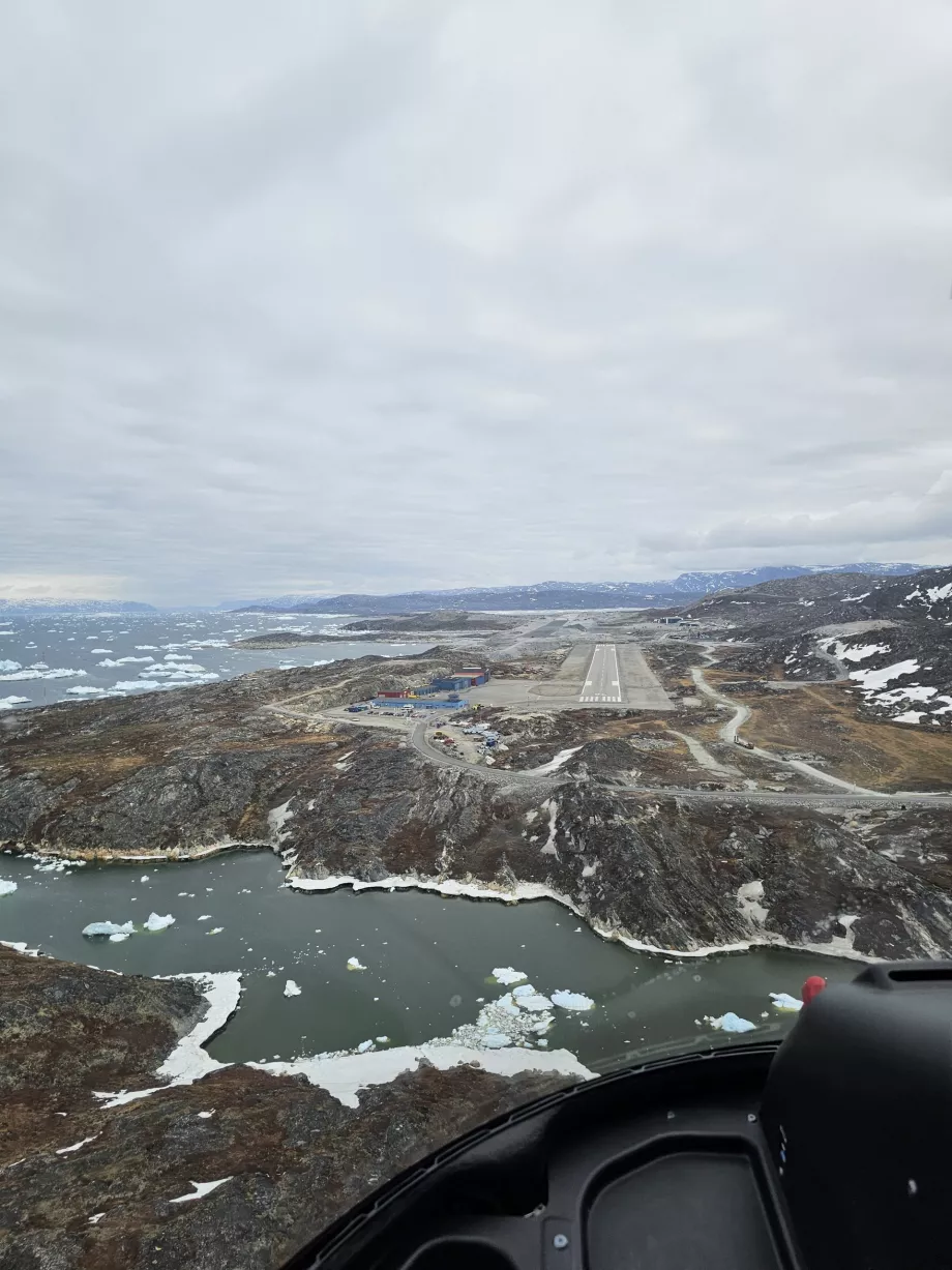 Helikopterlanding i Ilulissat lufthavn