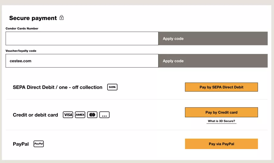 Kampagnekode - Condor.com