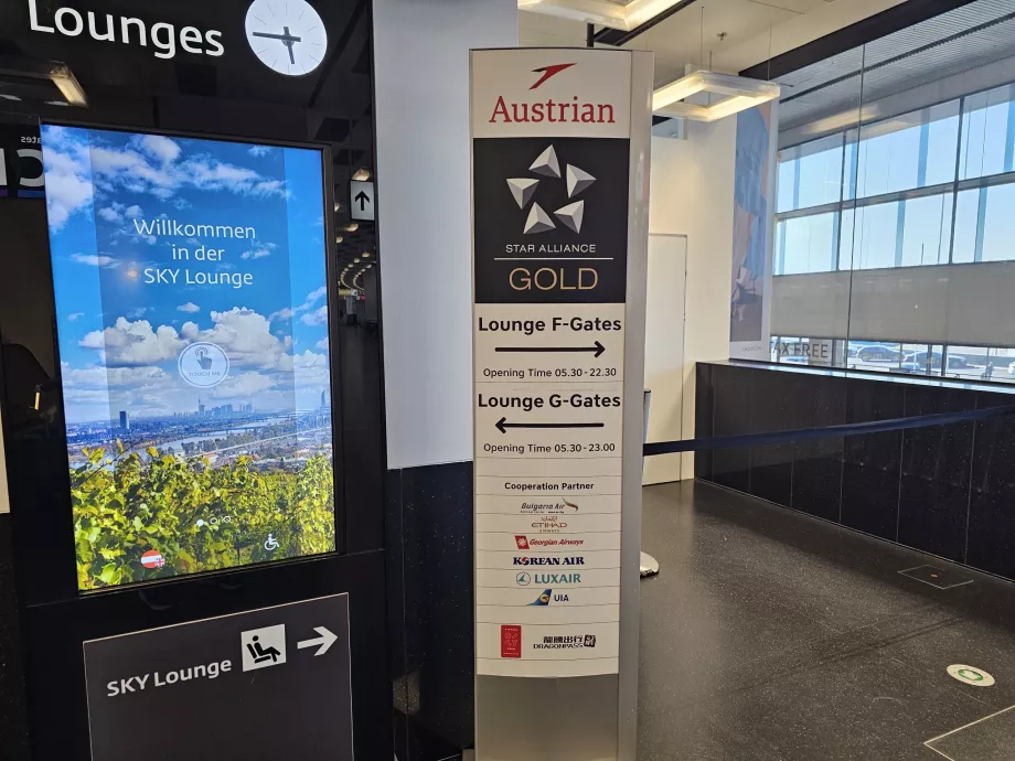 Mærkning af Austrian Lounge