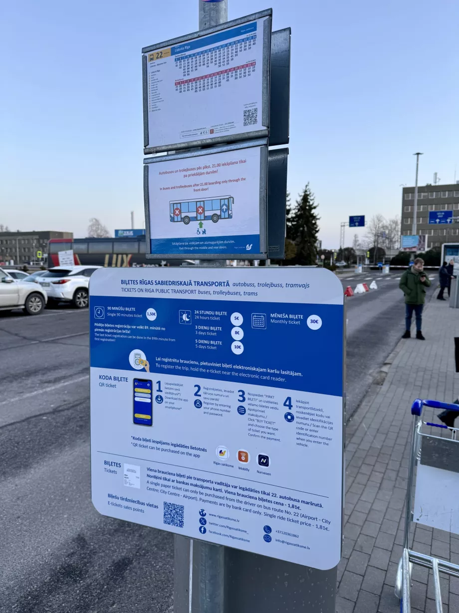 Køreplan og app-guide på Riga RIX-stationen