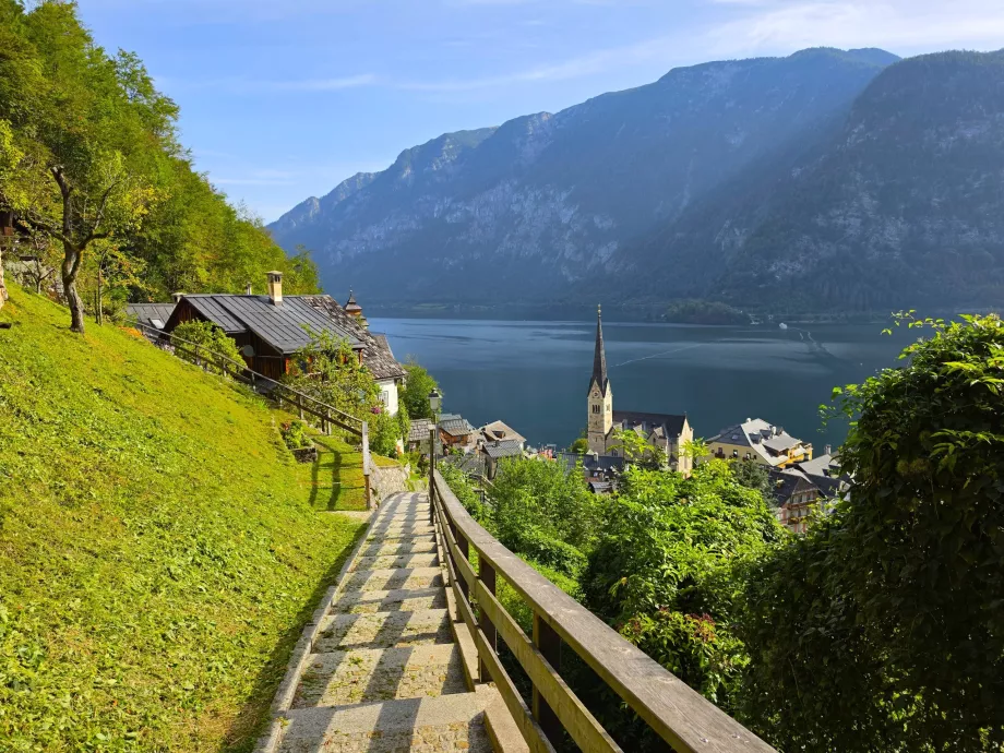 Udsigt over Hallstatt fra Salzberg-stien