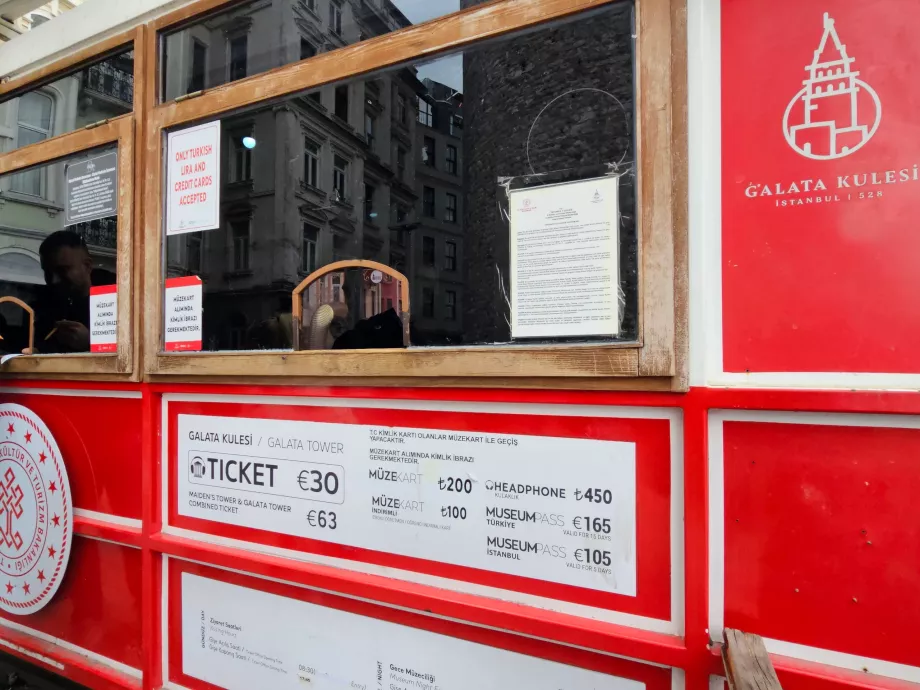 Galata-tårnet, indgangspriser