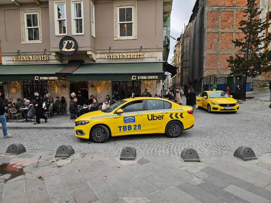Taxi/Uber i centrum af Istanbul