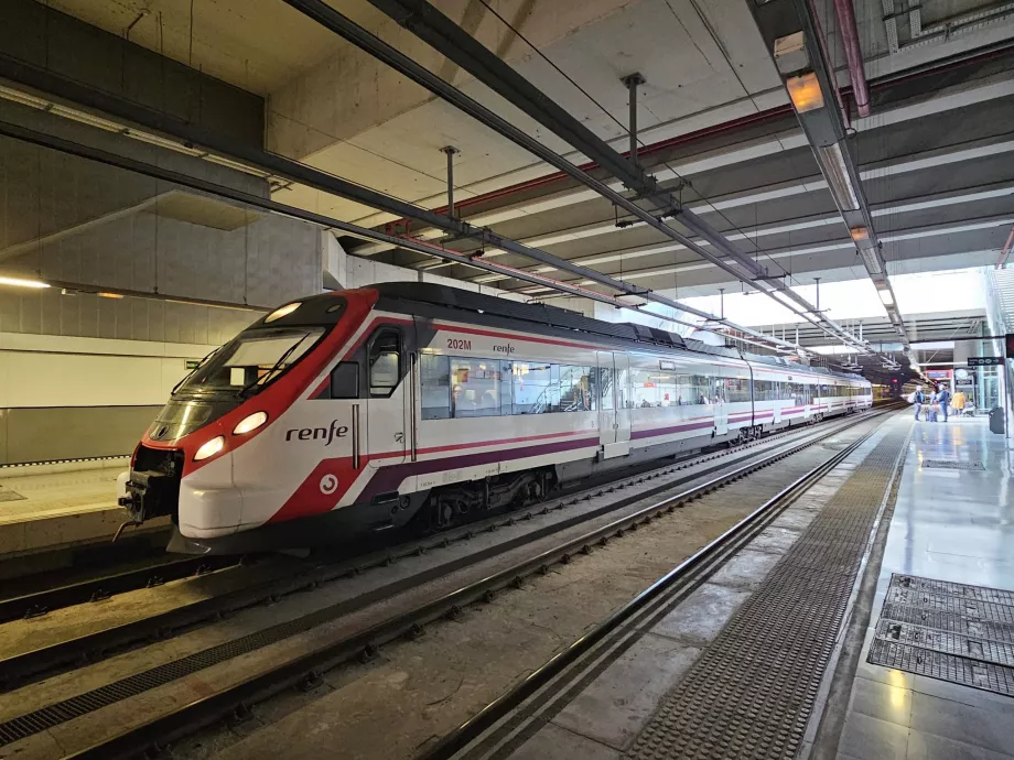 Tog ved Málaga Lufthavn