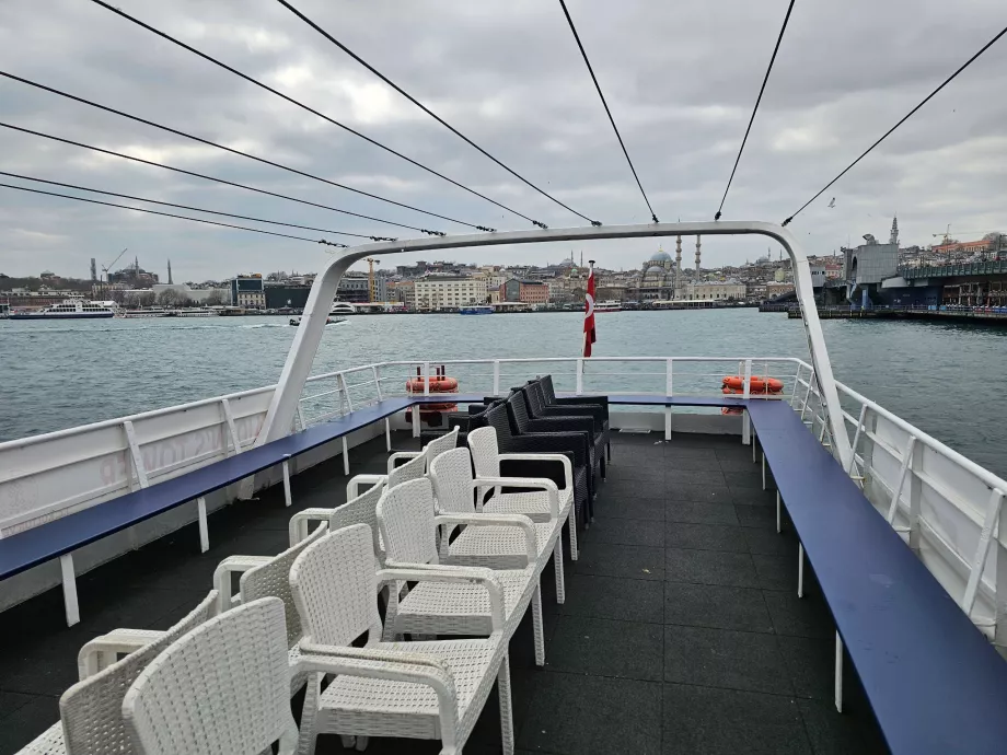 Skibets øverste dæk på Jomfrutårnet