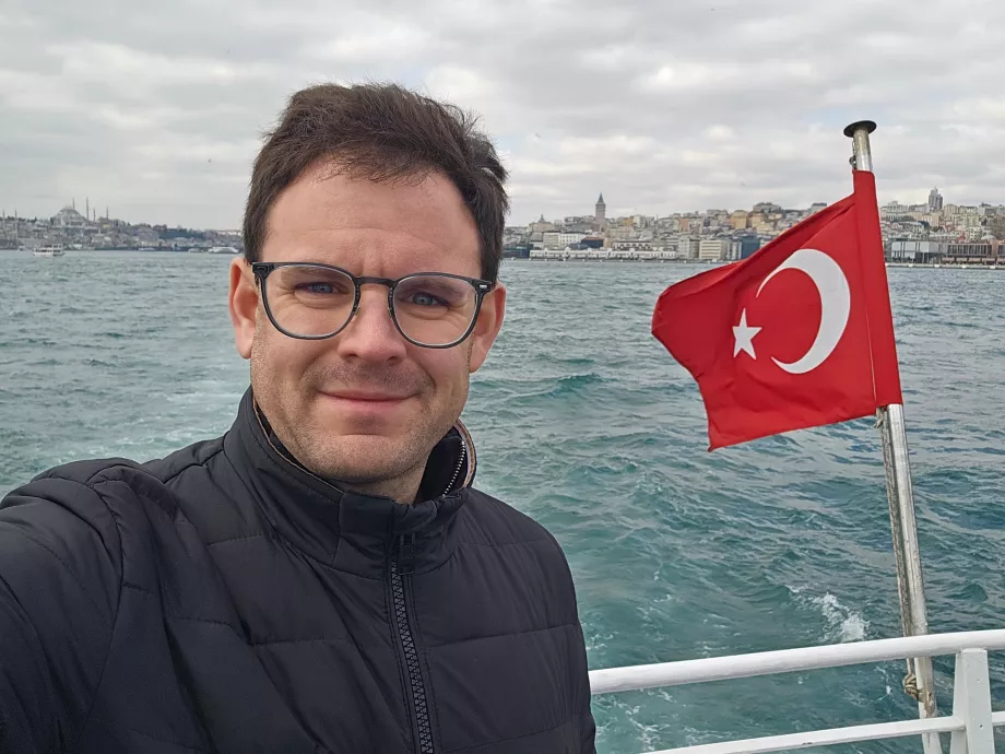 Mig på båden til Jomfrutårnet