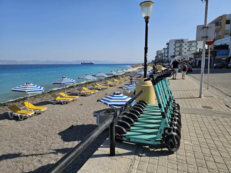 Delte scootere på Rhodos