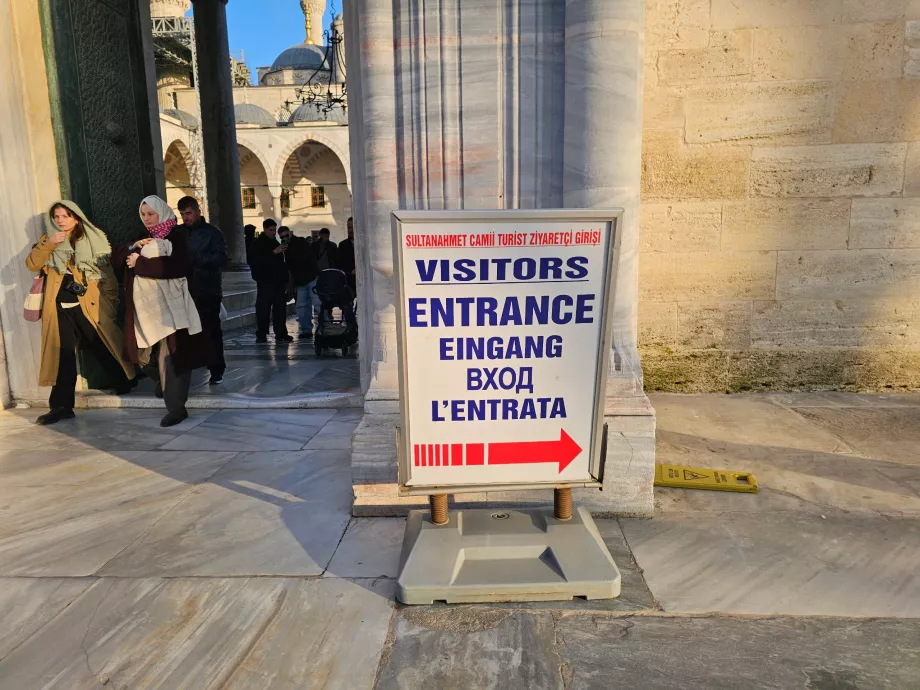 Den Blå Moské, indgang for turister