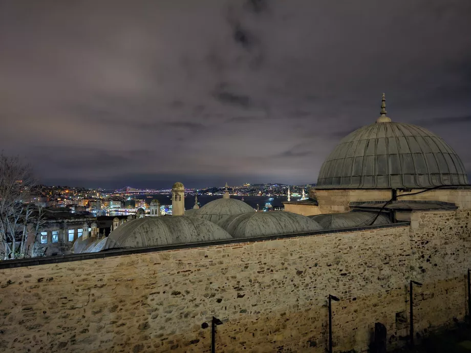 Suleiman-moskéen, udsigt over Istanbul