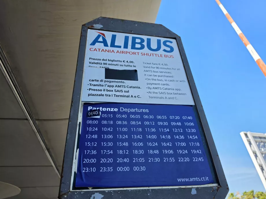 Køreplan for Alibus