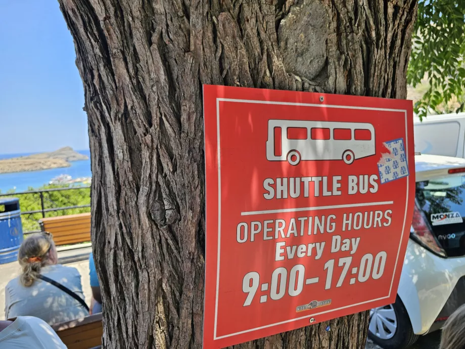 Shuttlebus til Lindos