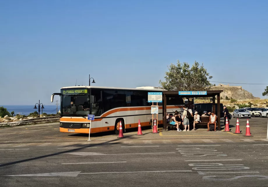 Busstoppested på hovedvejen, Lindos