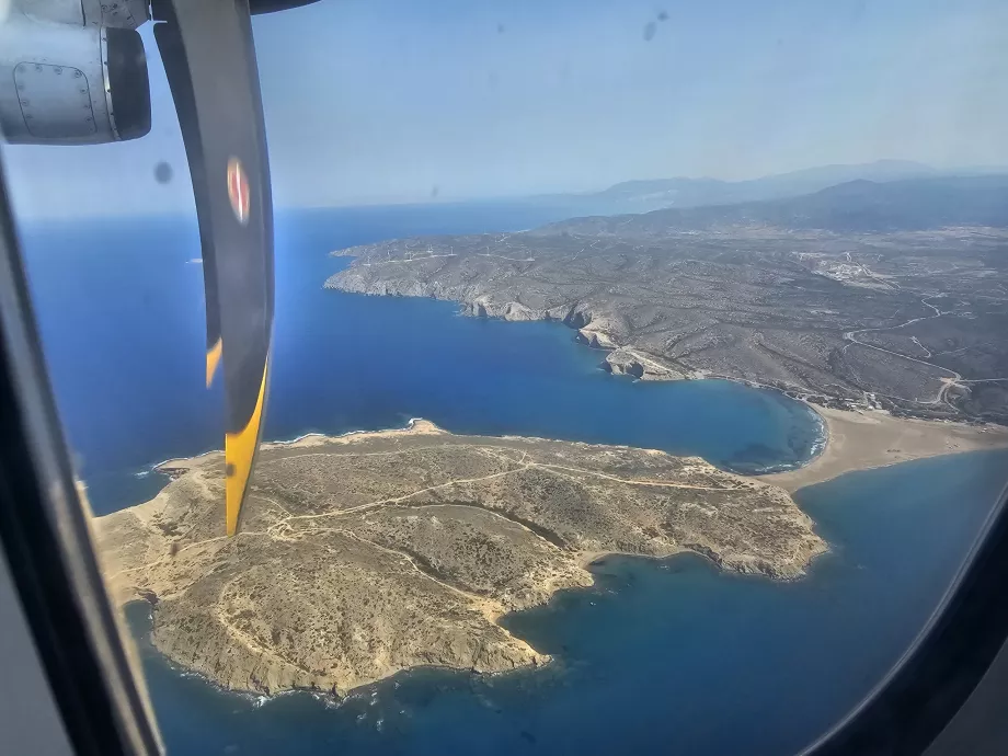 Prasonisi set fra flyet Karpathos - Rhodos