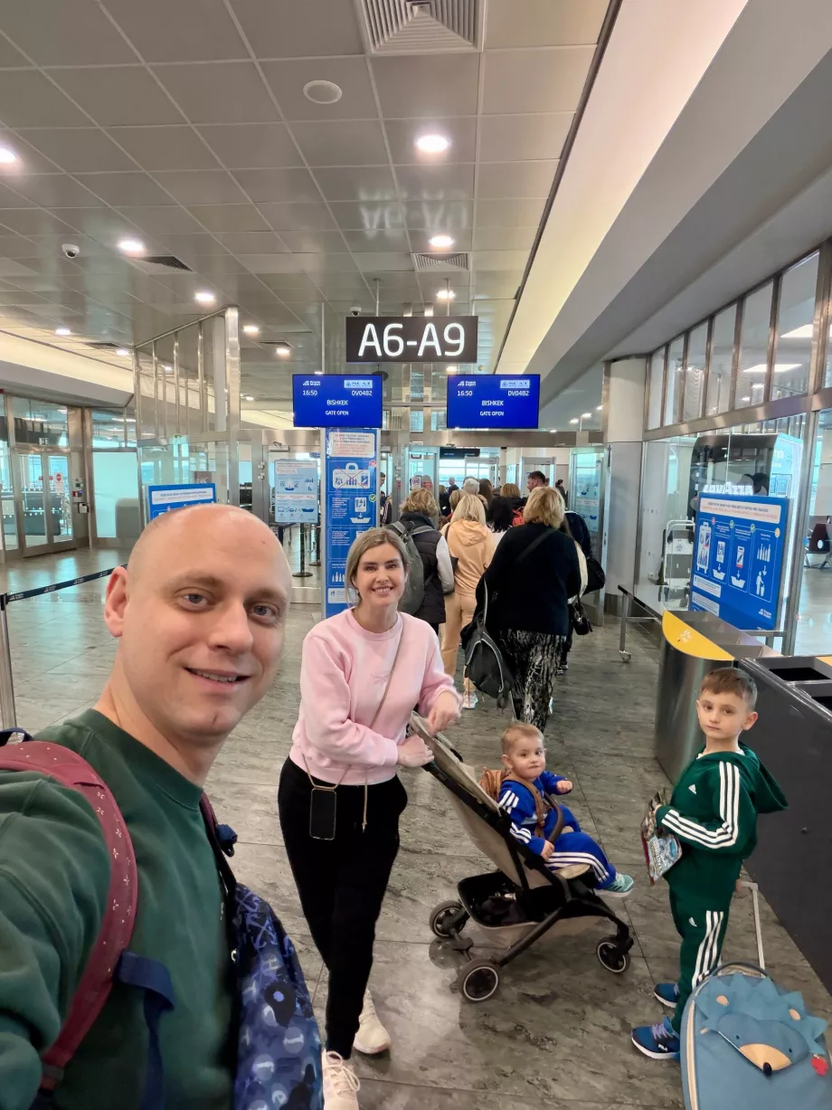 Familien før afrejse