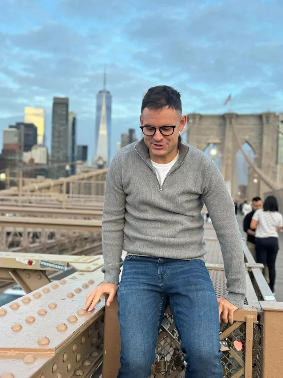 Mig på Brooklyn Bridge