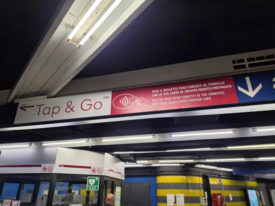 Information om kontaktløs betaling i metroen