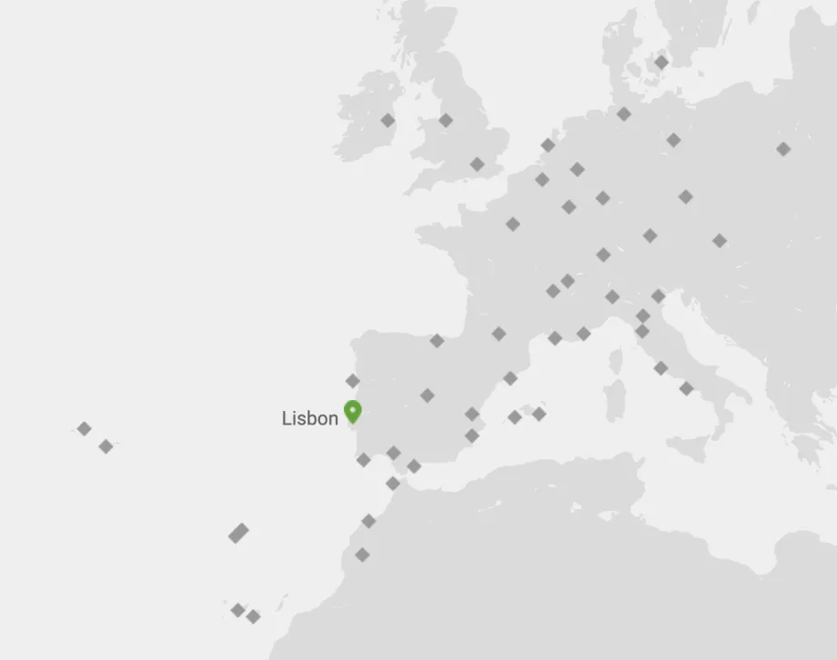TAP Air Portugal rutekort