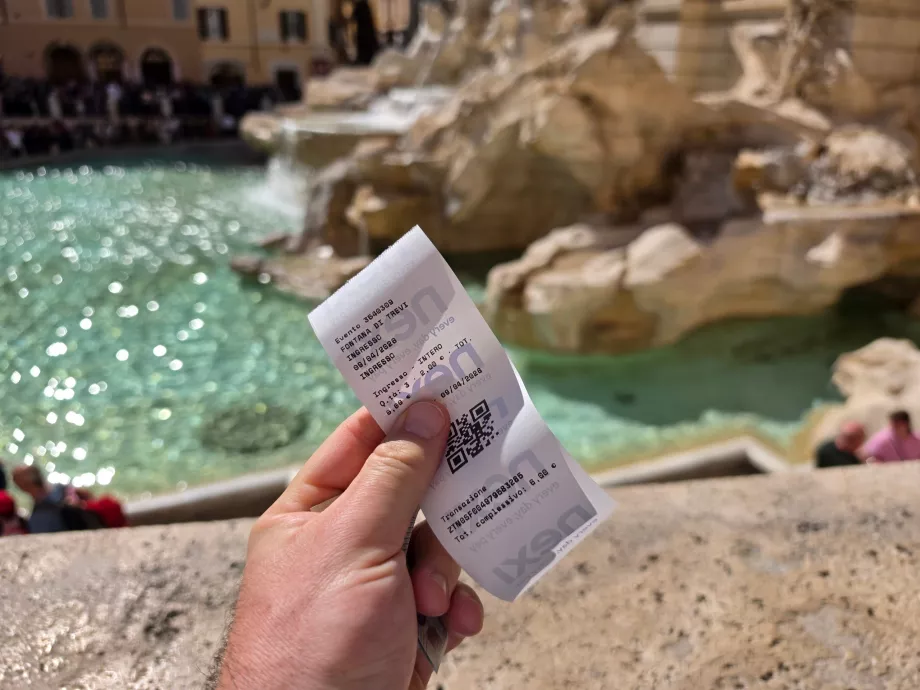 Billet til Trevi-fontænen