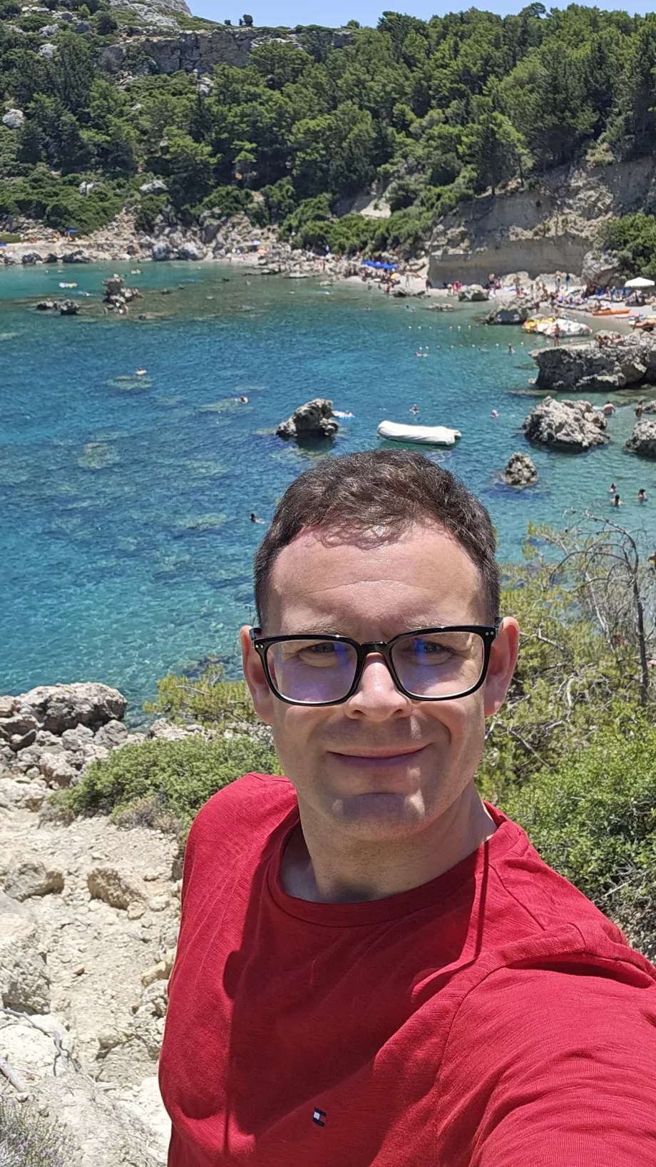 Christopher på Anthony Quinn-stranden