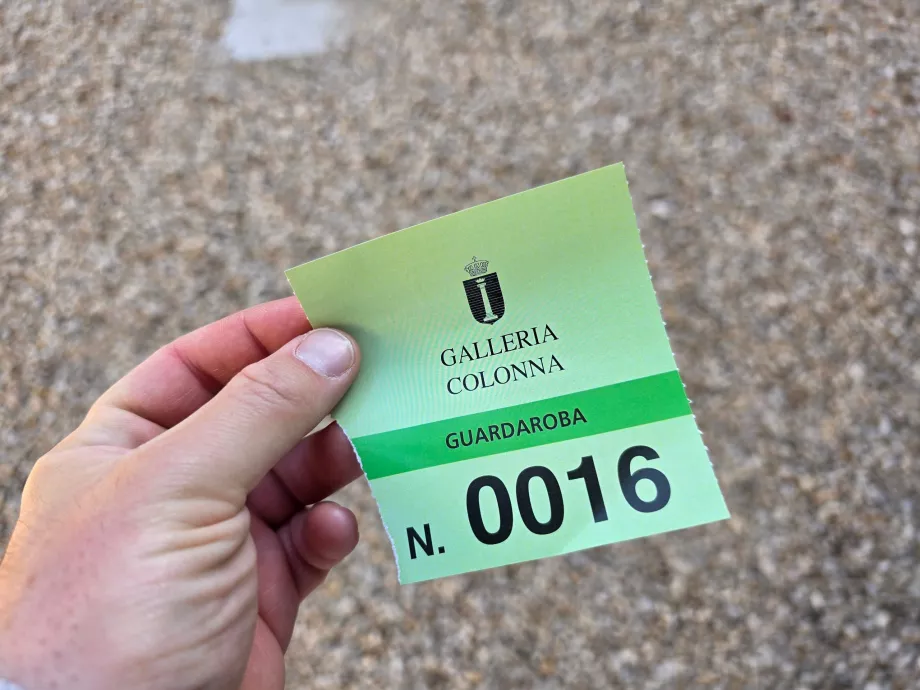 Galleria Colonna, billet fra bagagerummet