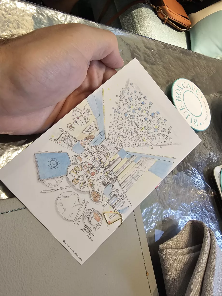 Blå æske, postkort