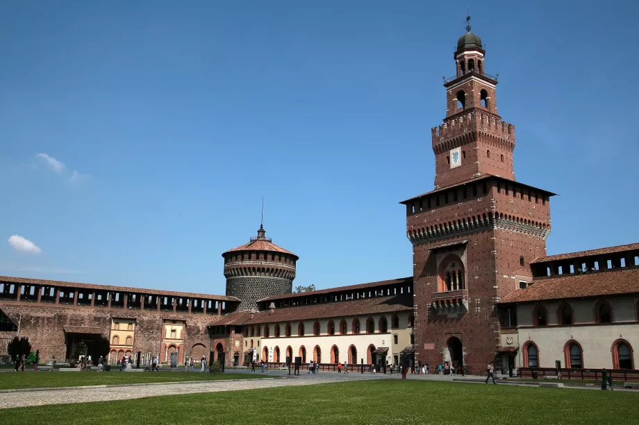 Gårdspladsen ved Castello Sforzesco