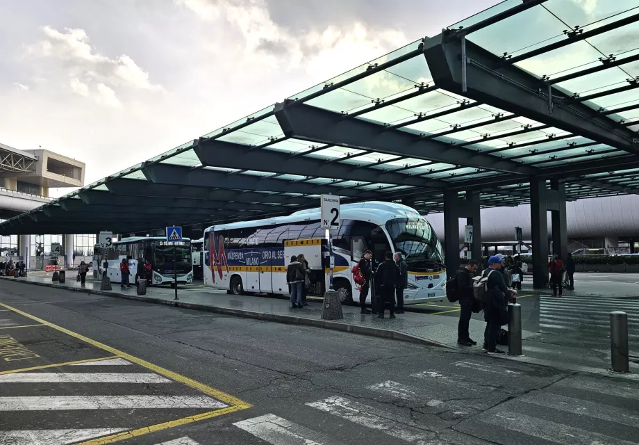 Busstoppested til Milanos centrum