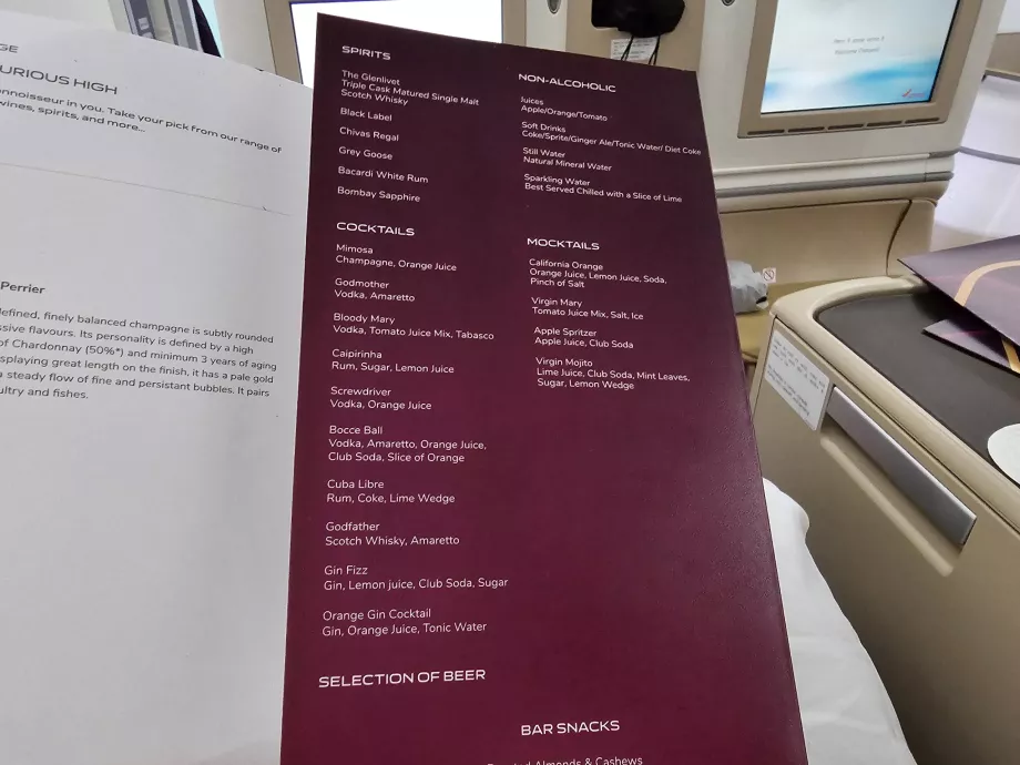 Bar-menu