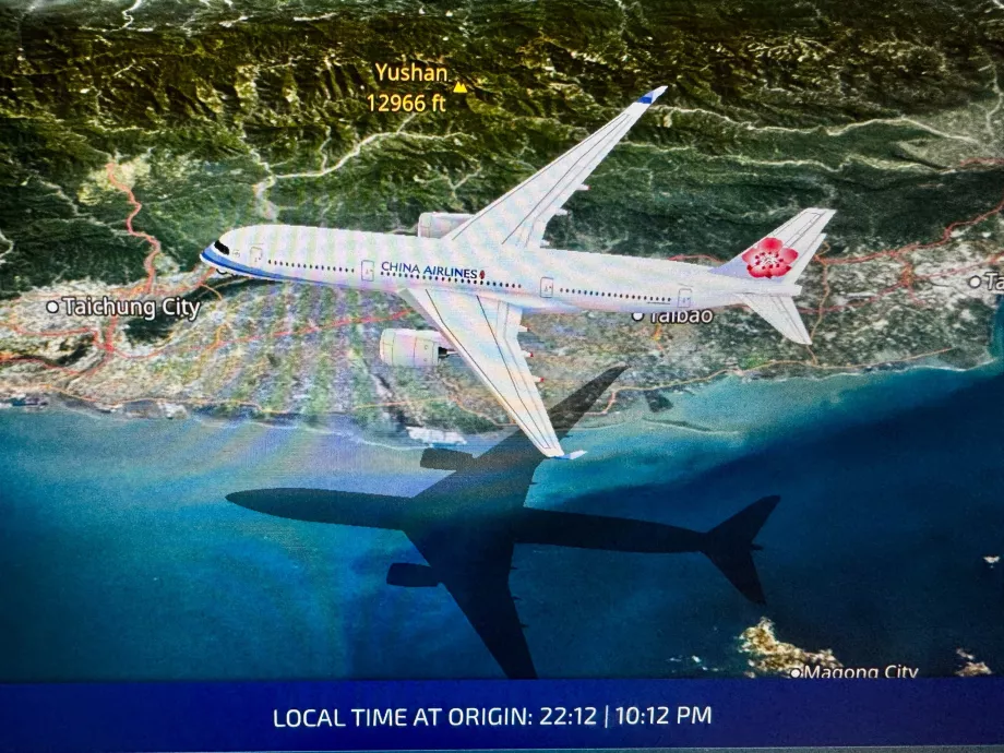 China Airlines fly på kortet