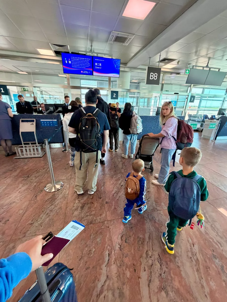 Boarding på fly CI68