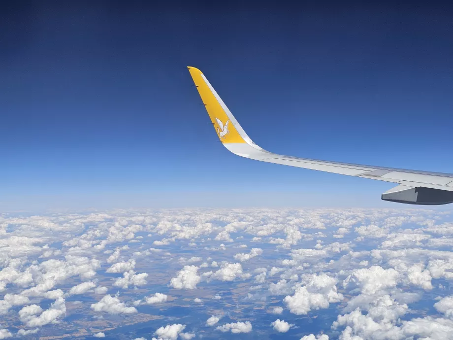 Pegasus Airlines under flyvning Prag-Istanbul