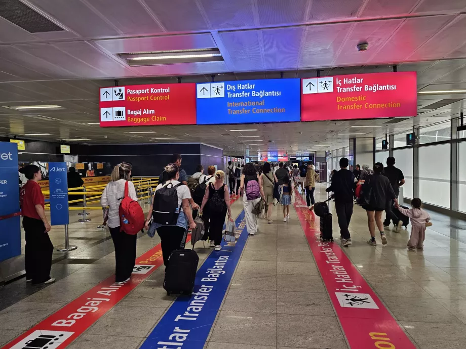 Transfer mellem fly, Istanbul SAW lufthavn