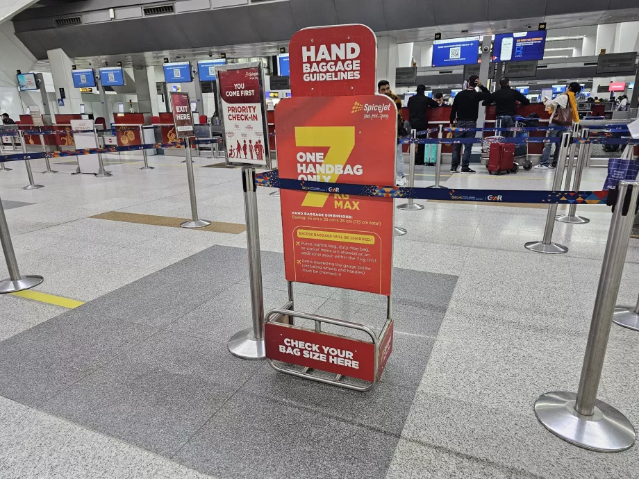 Skabelon til håndbagage, Spicejet