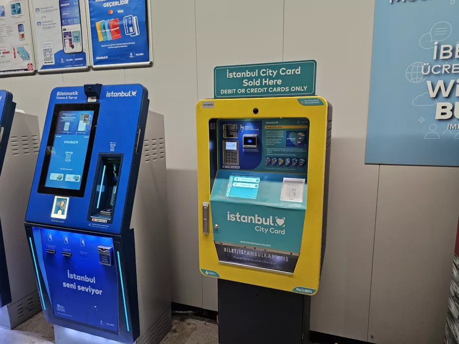 Gul automat til dags- og flerdagsbilletter