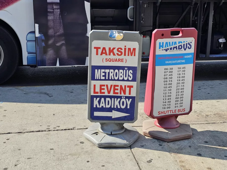 Afmærkning af Havabus-stoppesteder