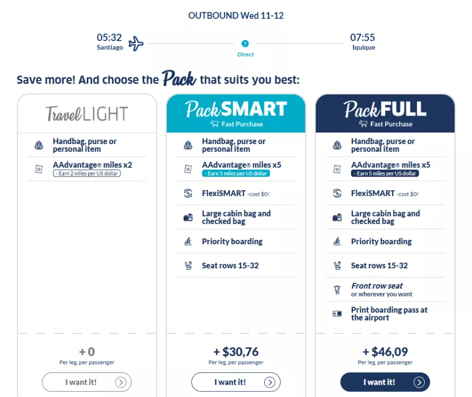 Sammenlign JetSmart-takster