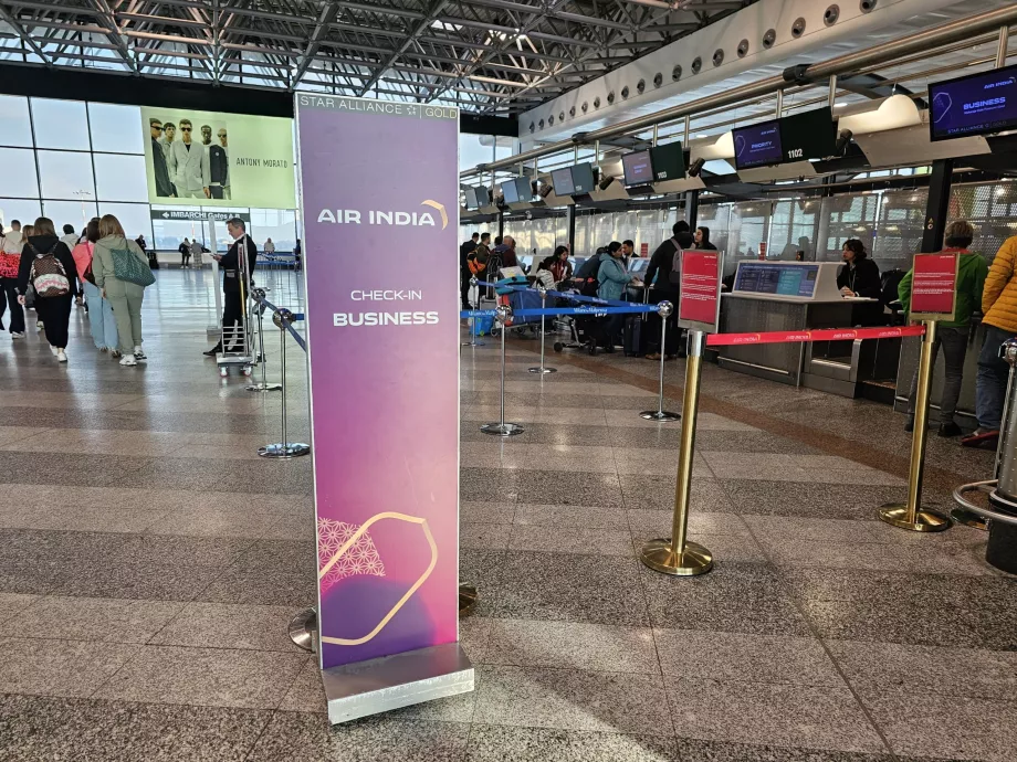 Check-in på business class