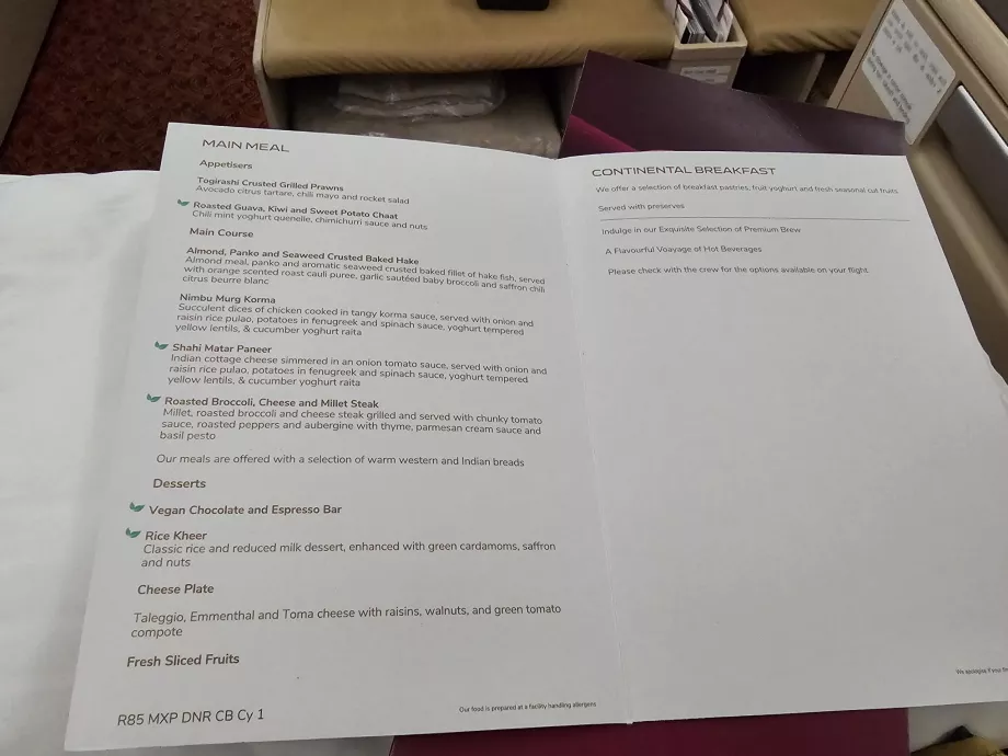 Menu, lad MXP-DEL
